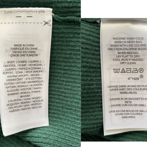 Lauren Ralph Lauren Black Label Green Sweater Sz XXL Gold Buttons Preppy - Picture 9 of 9